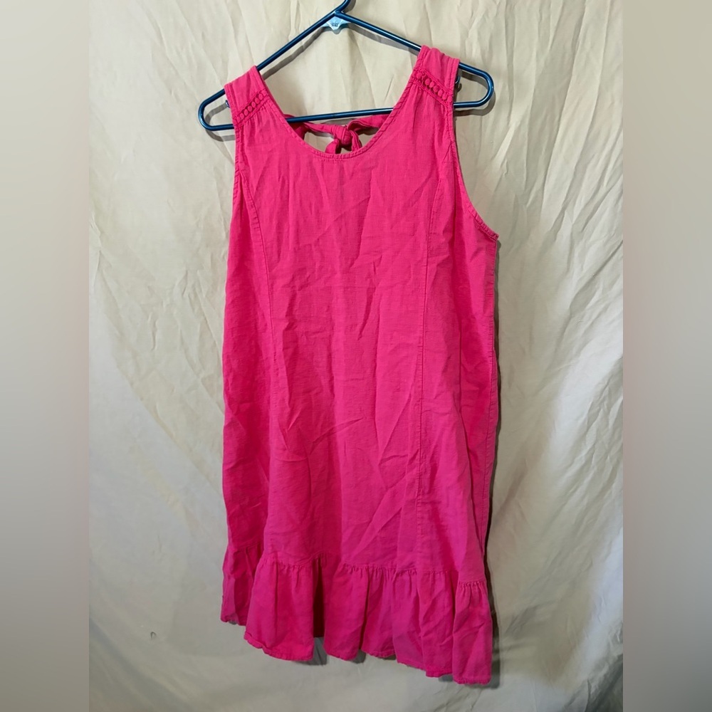Terzo Millenio linen blend pink dress